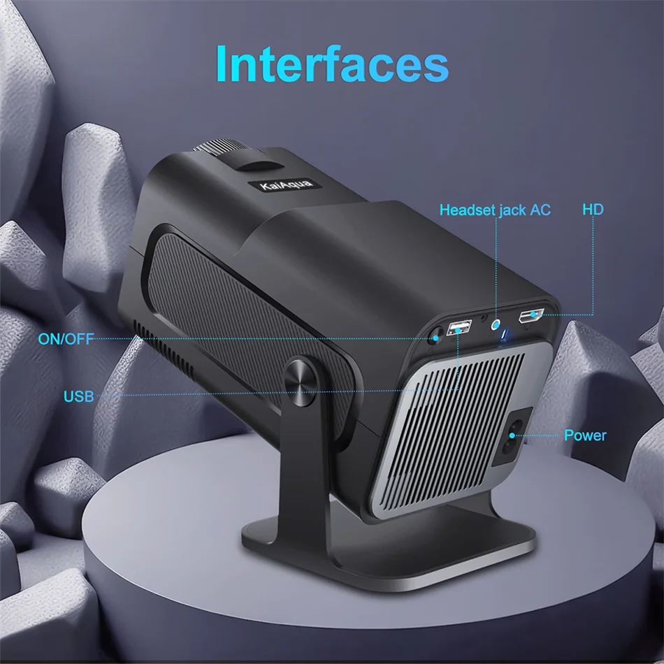 2025 4K Android 11 Projector Native 1080P 390ANSI HY320 Dual Wifi6 BT5.0 1920*1080P Cinema portable Projetor upgrated HY300