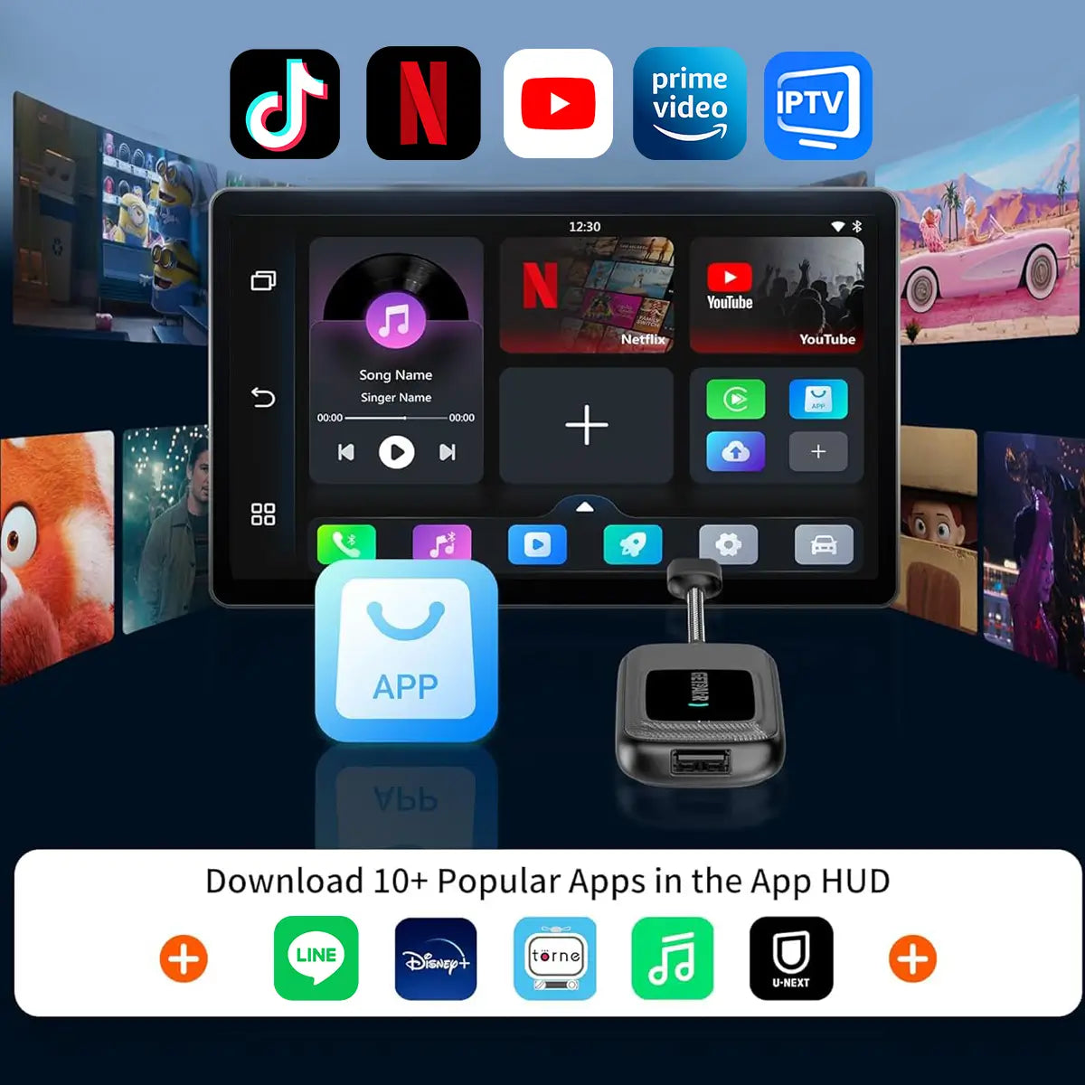 GetPairr Go · All-in-1 Wireless CarPlay & Android Auto Adapter with App Hub