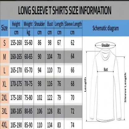 Hot Selling Cross-border Fashion Trendy Men's Niche Brand Full Print Long Sleeve Men's T-Shirt Loose and Comfortable Top