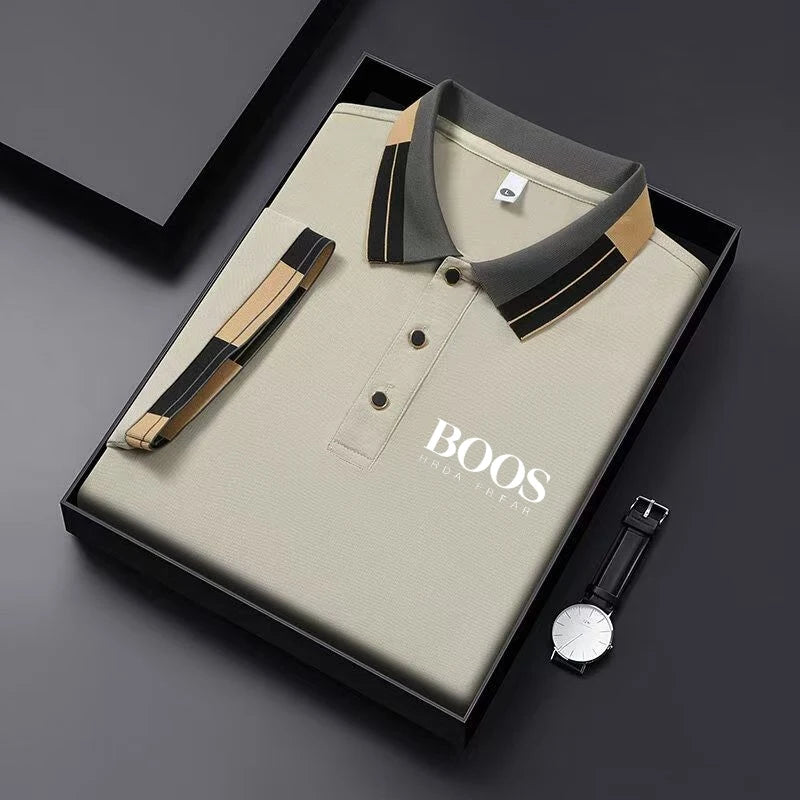 New Men'S Polo Shirt Short Sleeved Top, Casual, Fashionable, Breathable, Comfortable And Trendy Top