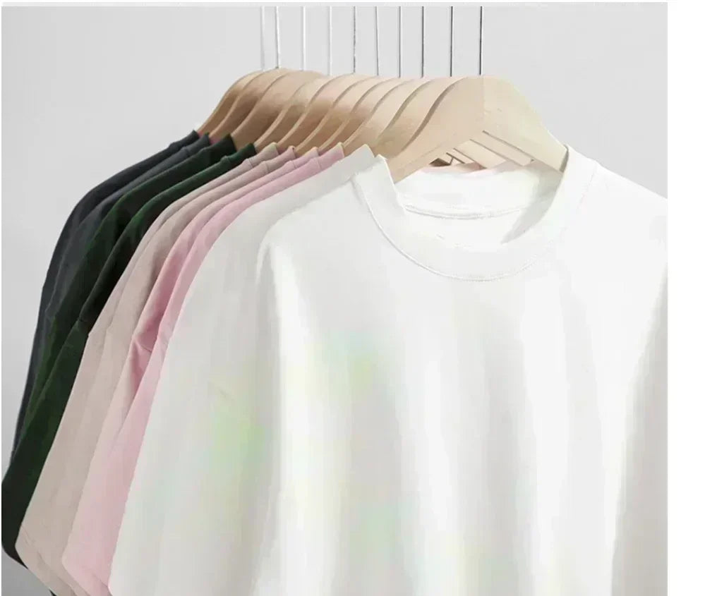 Spring and Autumn F Family Trend Pattern Pure Cotton Men and Women Base Shirt Round Neck Short-sleeved T-shirt Lovers Print