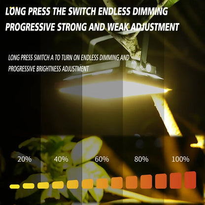 Rechargeable Super Bright Camping Lights Magnetic Torch Portable Work Light Maintenance Lamp Outdoors Super Bright Tent Lantern