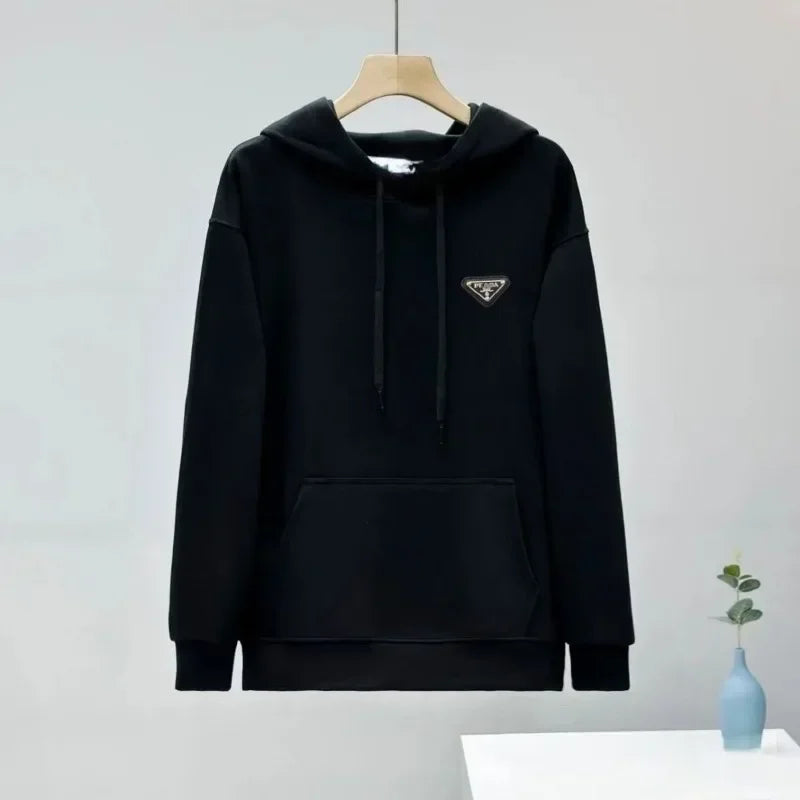 2024 Classic Brand High Quality Logo Neutral Printed Fashion Clothing Outdoor Sports Loose Cotton Long Sleeve Women's Clothing