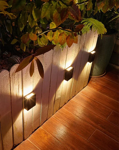 1~6pcs Solar Light Outdoor Up and Down Wall Washer Light Waterproof Solar Lamp Garden Street Balcony Yard Stairs Fence Decor