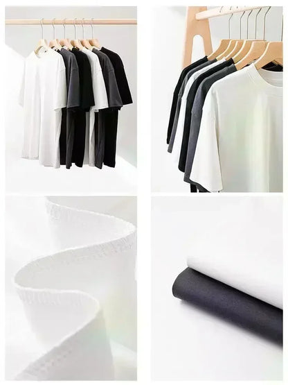 Trendy Brand Short-sleeved T-shirt Men's and Women's 2025 New Summer Round Neck Printed Cotton Half-sleeved T-shirt  Casual Wear