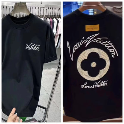 Men's Printed Pure Cotton Round-neck Short-sleeved T-shirt, A New Summer Loose Base Layer Top for Men's Casual and Cool Style