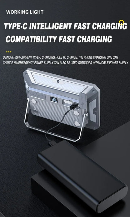 Rechargeable Super Bright Camping Lights Magnetic Torch Portable Work Light Maintenance Lamp Outdoors Super Bright Tent Lantern