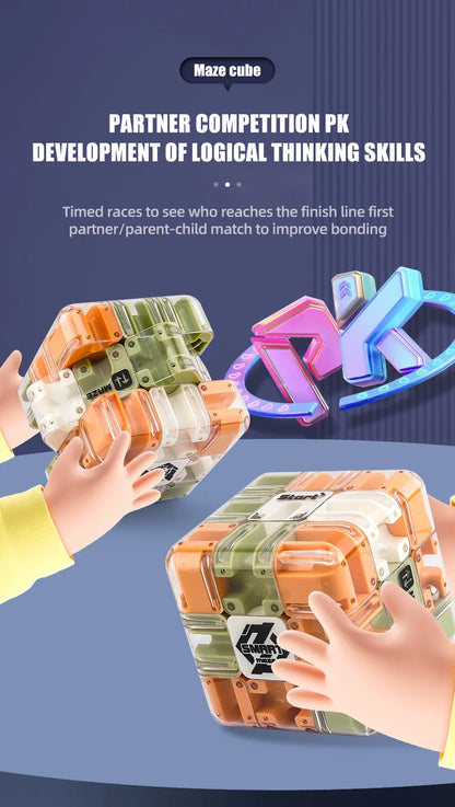 3D Maze Magic Cube Fidgeting Toys Kids Labyrinth Creative Puzzle Intelligence Cube Logical Thinking Anti Stress Educational Toys