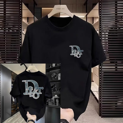 Trendy Brand Short-sleeved T-shirt Men's and Women's 2025 New Summer Round Neck Printed Cotton Half-sleeved T-shirt  Casual Wear