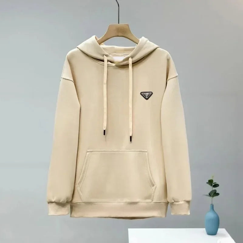2024 Classic Brand High Quality Logo Neutral Printed Fashion Clothing Outdoor Sports Loose Cotton Long Sleeve Women's Clothing