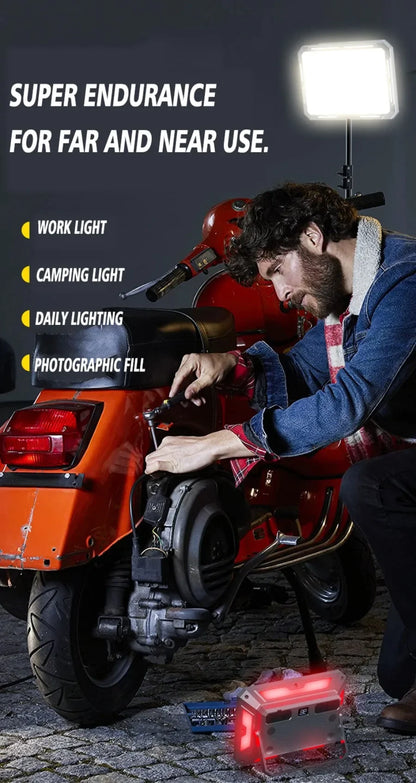 Rechargeable Super Bright Camping Lights Magnetic Torch Portable Work Light Maintenance Lamp Outdoors Super Bright Tent Lantern