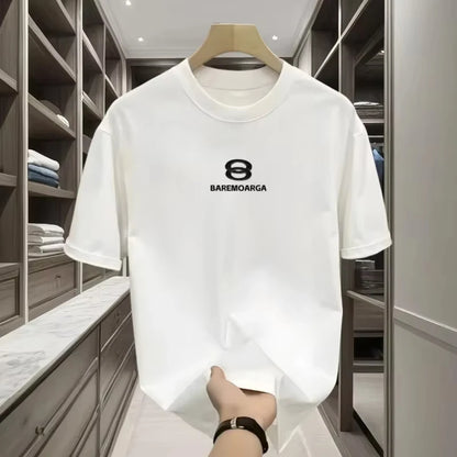 2025 new Spring and Summer Cotton Letter Printing T-shirt Men's and Women's Versatile Casual T-shirt