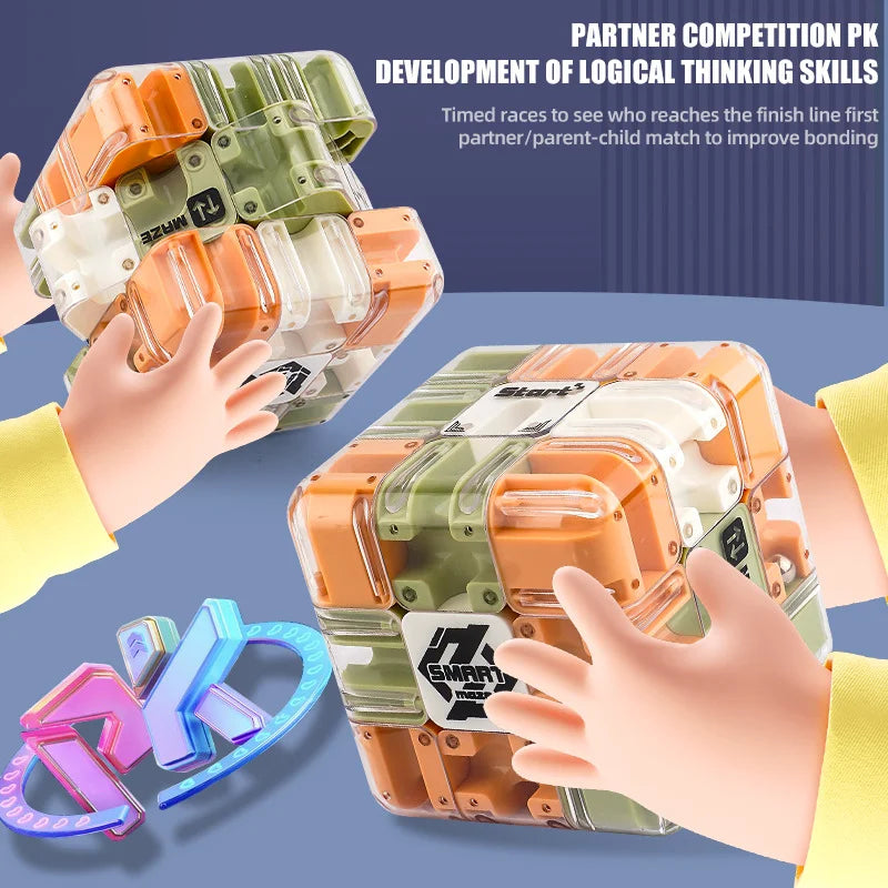 3D Maze Magic Cube Fidgeting Toys Kids Labyrinth Creative Puzzle Intelligence Cube Logical Thinking Anti Stress Educational Toys