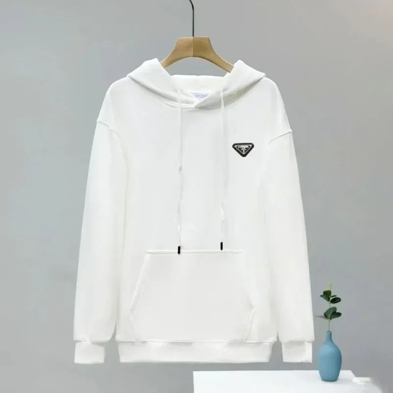 2024 Classic Brand High Quality Logo Neutral Printed Fashion Clothing Outdoor Sports Loose Cotton Long Sleeve Women's Clothing
