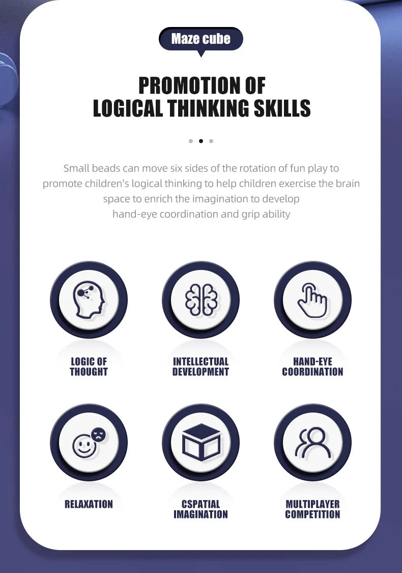 3D Maze Magic Cube Fidgeting Toys Kids Labyrinth Creative Puzzle Intelligence Cube Logical Thinking Anti Stress Educational Toys