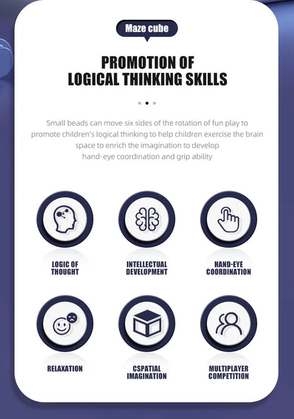 3D Maze Magic Cube Fidgeting Toys Kids Labyrinth Creative Puzzle Intelligence Cube Logical Thinking Anti Stress Educational Toys