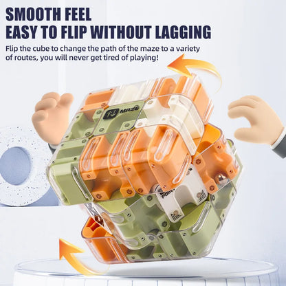 3D Maze Magic Cube Fidgeting Toys Kids Labyrinth Creative Puzzle Intelligence Cube Logical Thinking Anti Stress Educational Toys