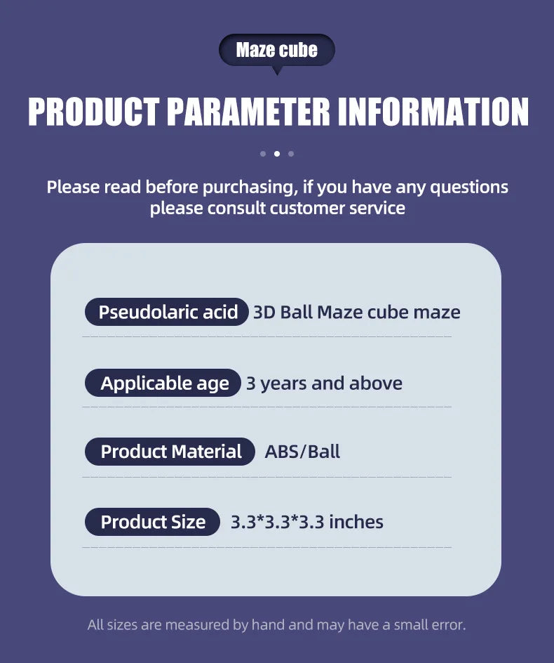 3D Maze Magic Cube Fidgeting Toys Kids Labyrinth Creative Puzzle Intelligence Cube Logical Thinking Anti Stress Educational Toys