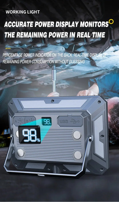 Rechargeable Super Bright Camping Lights Magnetic Torch Portable Work Light Maintenance Lamp Outdoors Super Bright Tent Lantern