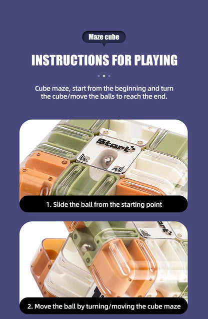 3D Maze Magic Cube Fidgeting Toys Kids Labyrinth Creative Puzzle Intelligence Cube Logical Thinking Anti Stress Educational Toys