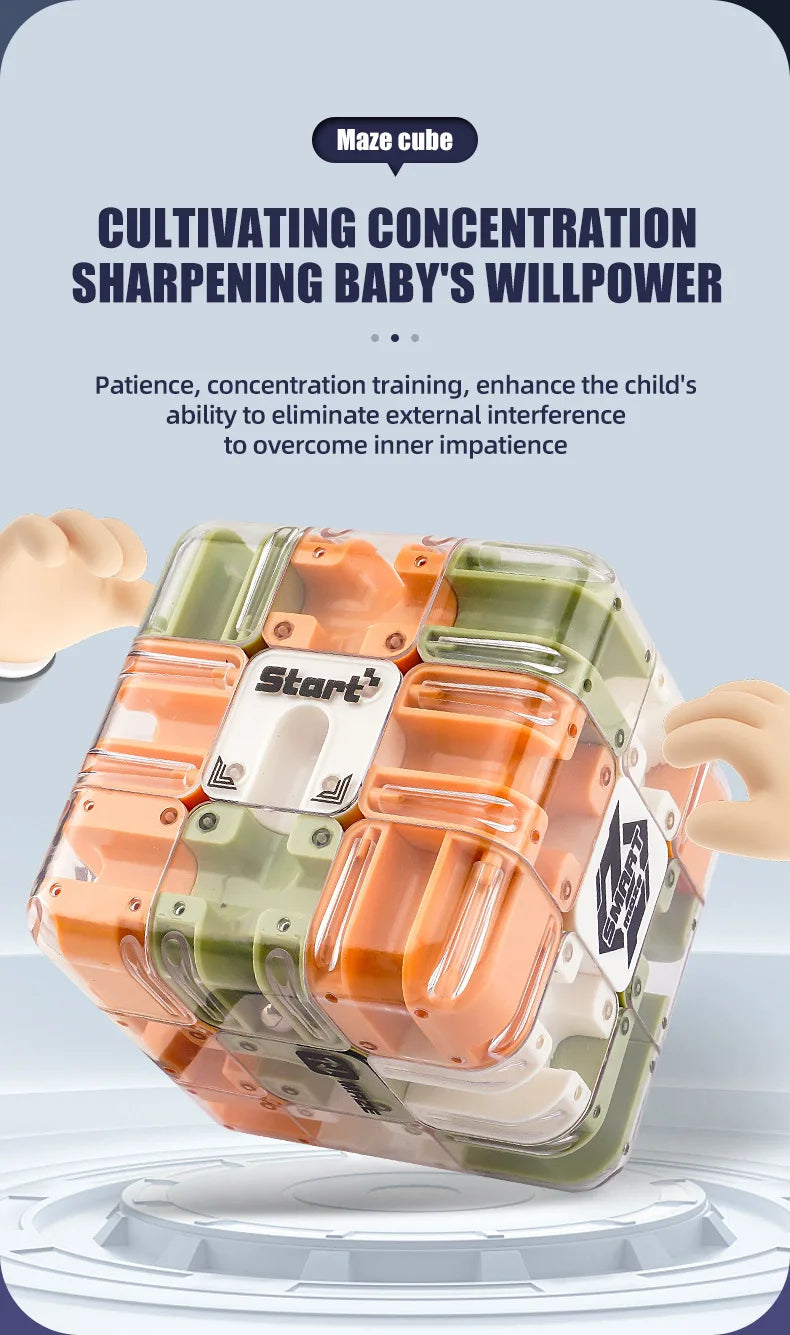 3D Maze Magic Cube Fidgeting Toys Kids Labyrinth Creative Puzzle Intelligence Cube Logical Thinking Anti Stress Educational Toys