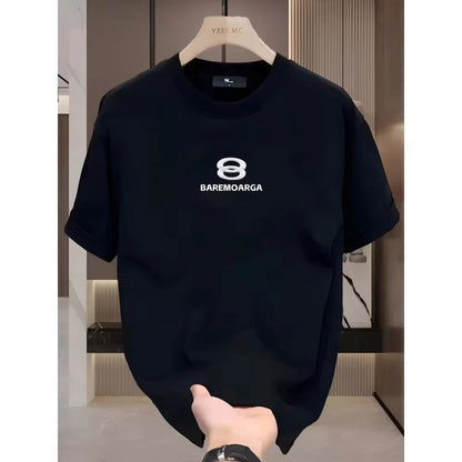 2025 new Spring and Summer Cotton Letter Printing T-shirt Men's and Women's Versatile Casual T-shirt